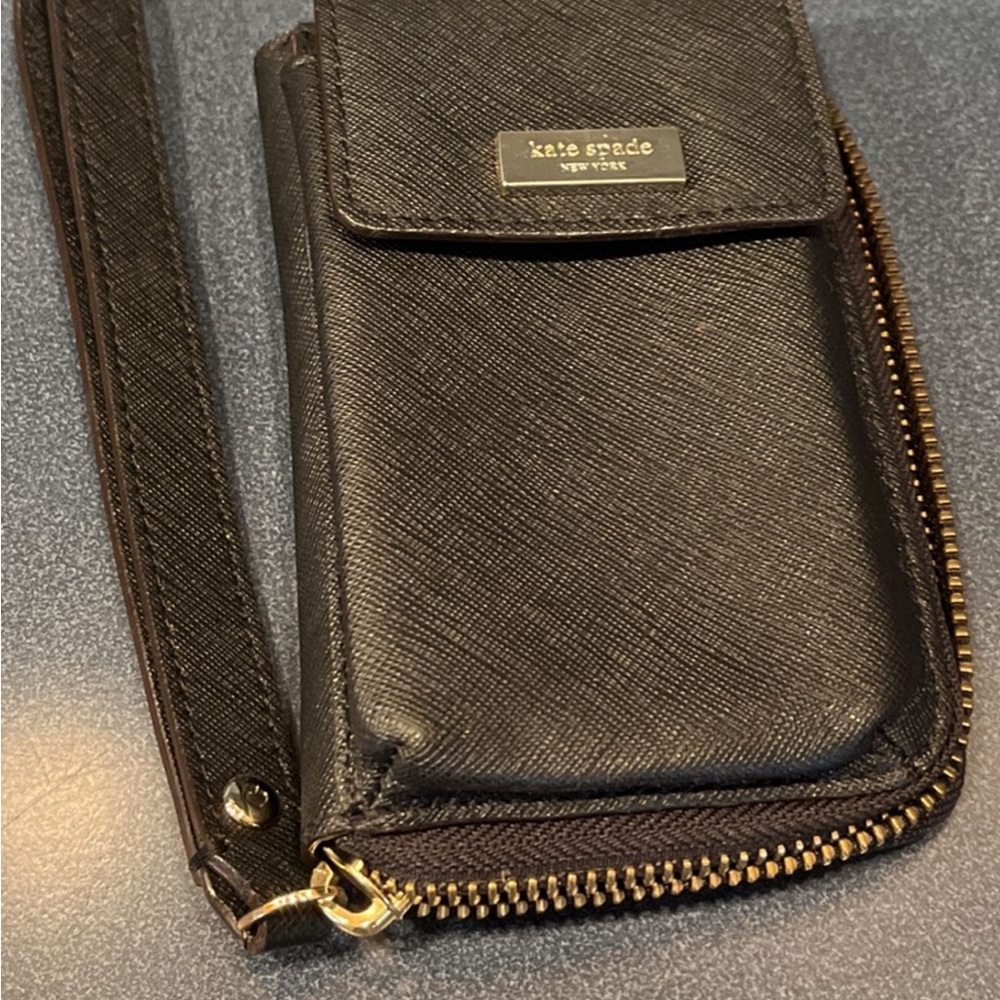 Kate Spade Black Wristlet Bag